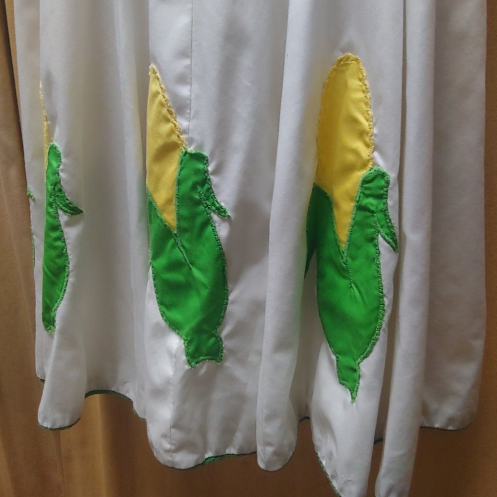 Vintage Handmade 50's 60's Cotton Corn Midi Dress - Picture 2 of 9